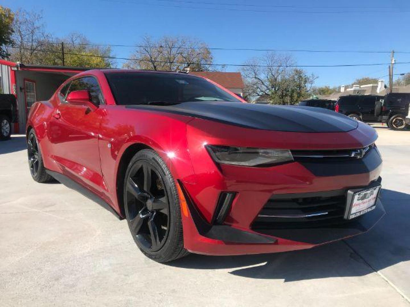 2017 Garnet Red Tintcoat /Jet Black, cloth Chevrolet Camaro 1LT Coupe (1G1FB1RSXH0) with an 3.6L V6 DOHC 24V engine, 6-Speed Automatic transmission, located at 900 South McDonald Street, McKinney, TX, 75069, (972) 529-2992, 33.189335, -96.613403 - Photo#2